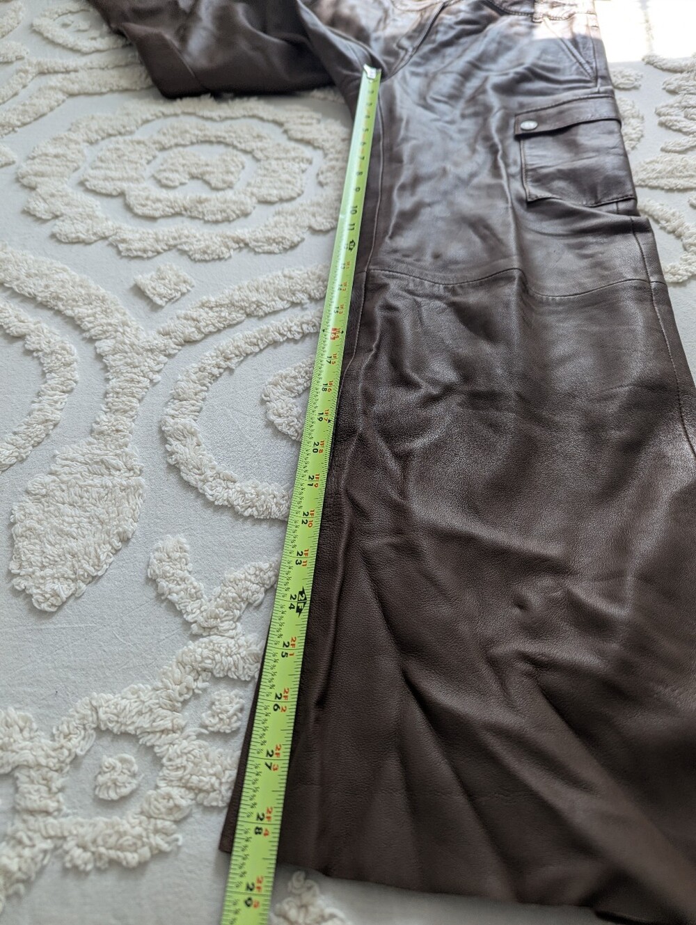Bod & Christensen Brown 100% Leather Cargo Pants Size 2 - Picture 6 of 8